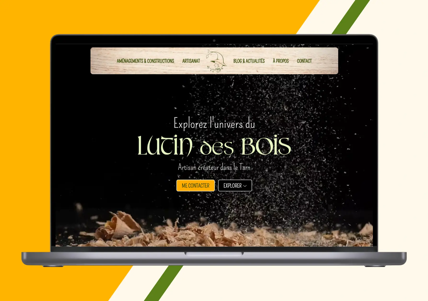 Mockup du site web lelutindesbois.com réalisé par Romain Le Corre